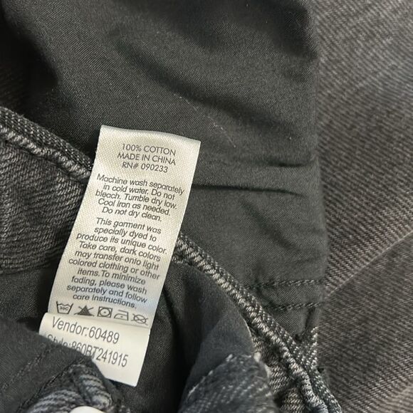 Pacsun Black Fold over Waist Baggy Wide Leg Jeans(Size 29) - Picture 8 of 12